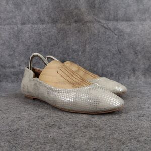 Corso Como Shoes Womens 7 Ballet Flats Fashion Leather Classic Callie Metallic